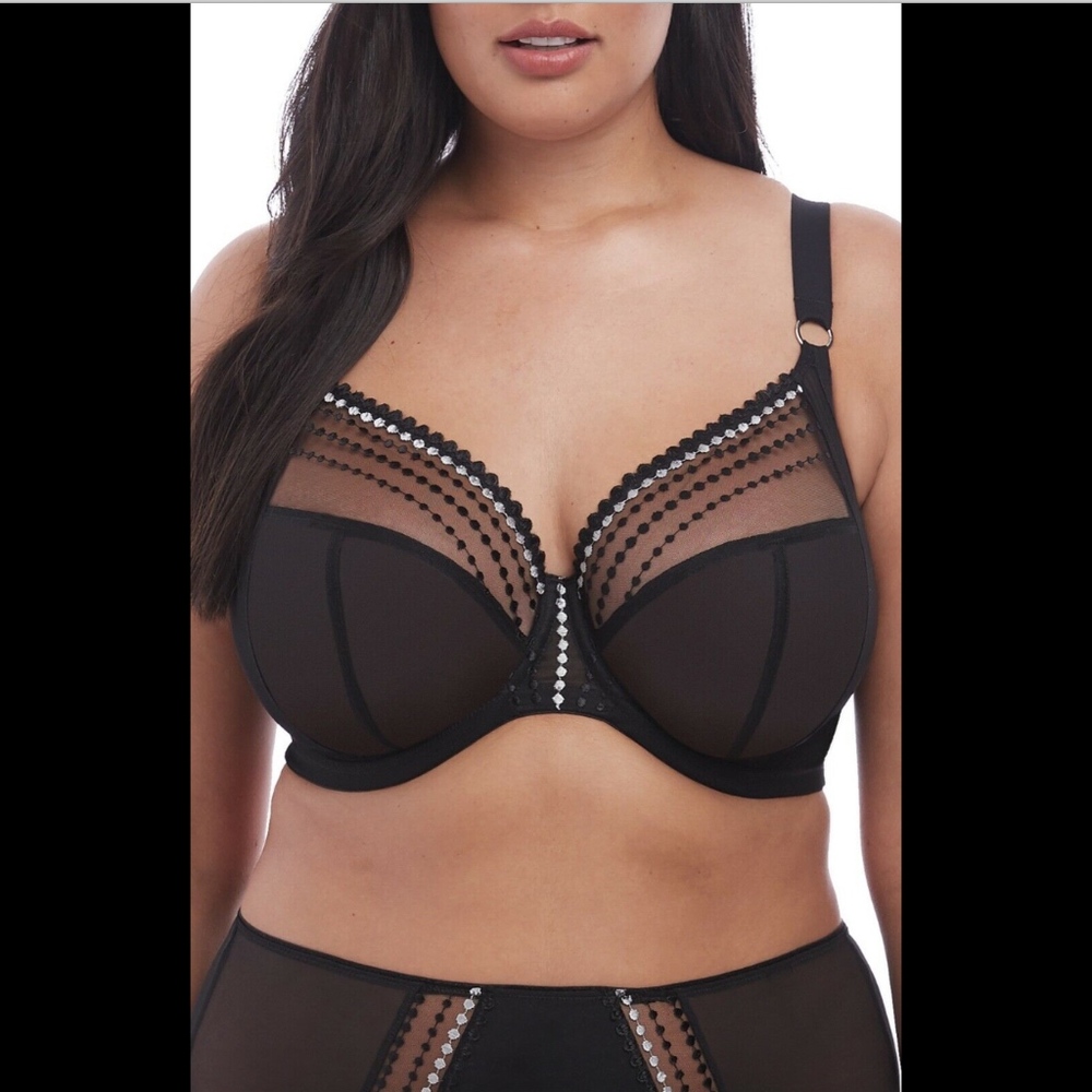 NEW $69 Elomi 'Matilda' Underwire Plunge Bra Black